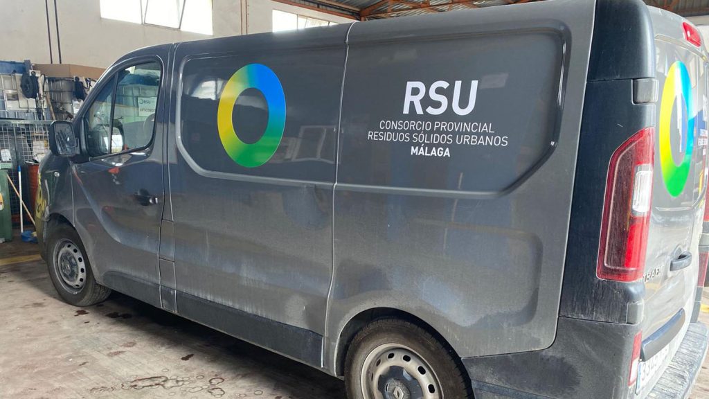 Rotulación Vehículos Consorcio Provincial de Residuos Sólidos Urbanos de Málaga RSU.